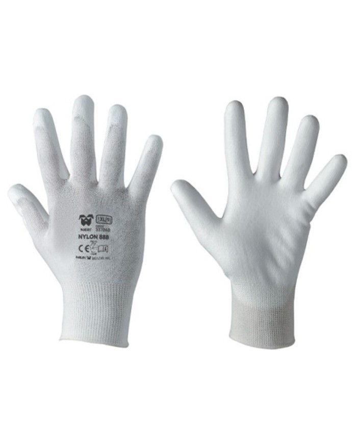 Guanto a filo continuo nylon-poliuretano 888 bianco (Tg.S-XXL)