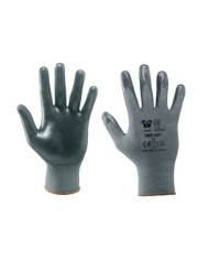 Guanto NBR 601 in tessuto sintetico palmo impregnato Nero Tg.7-8-9-10