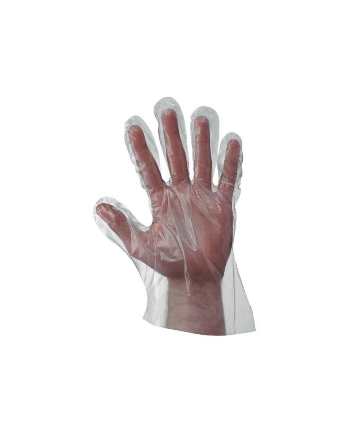 Guanto Poly in polietilene monouso Busta da 100 pezzi