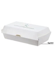 Hamburger box in pura cellulosa + PLA compostabile 20,5x10,7x7,7cm 1800ml 25pz
