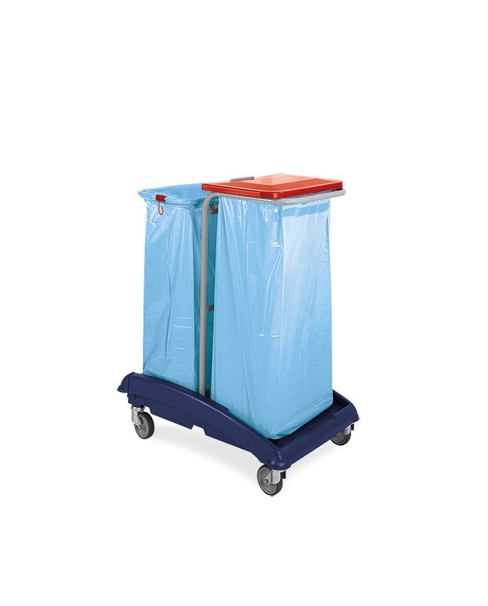 IDEABASE2 Carrello a 2 sacchi con clip e anello in gomma