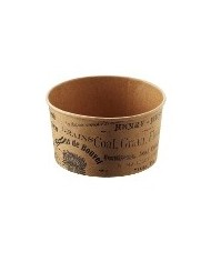 Insalatiera in carta havana + PE Ø15x7,5cm 1000ml Vintage 24pz