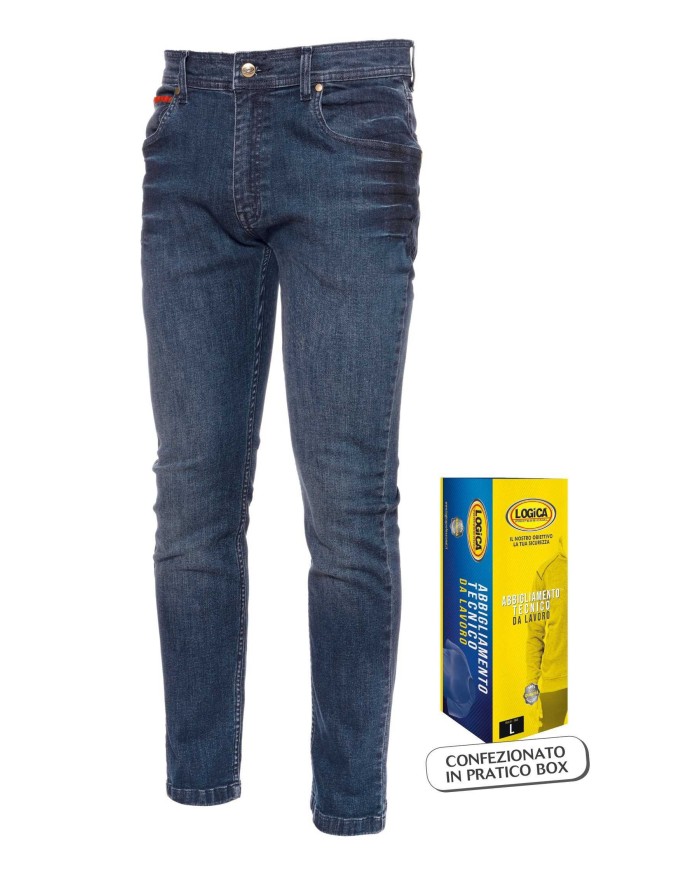 Jeans Smartbox slavato con portatelefono Tg.44/58