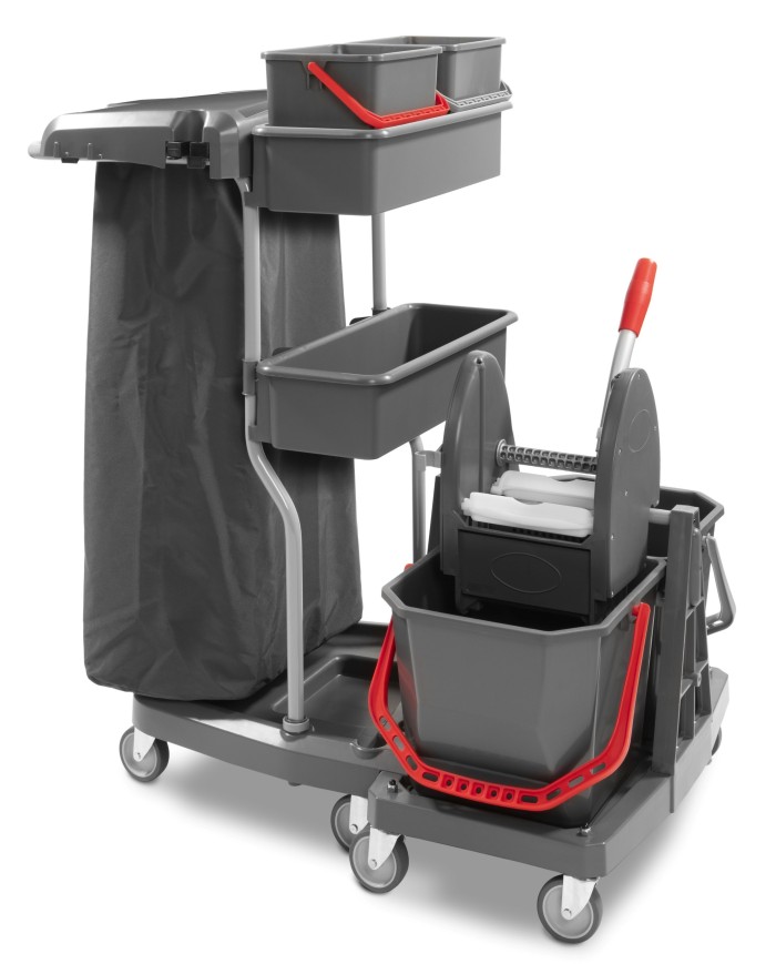 LZSM S10.4 C Multiuso in plastica con 8 ruote Ø 80 +4100PGT (Montato)