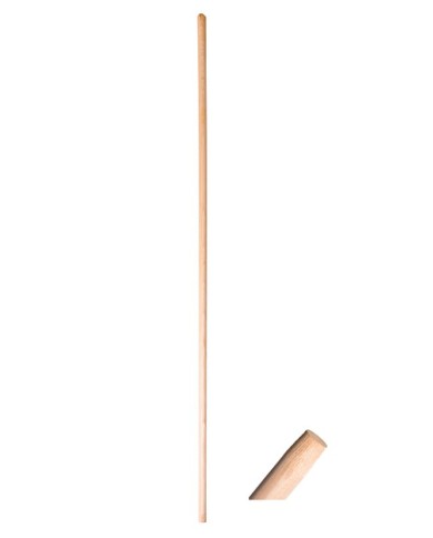 Manico 150cm legno naturale Ø26 cono per scopa spazzina (faggio naturale)