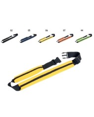 Marsupio slim in tessuto spandex elastico, con 2 tasche e cintura regolabile con chiusura a clip