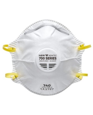 Mascherina 740 Newtec antipolvere con valvola Classe FFP1 NR D (Min.Mul./10)