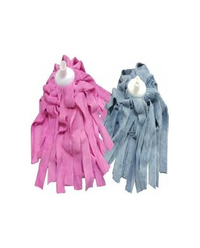 Mop microfibra azzurro con attacco a vite 200g