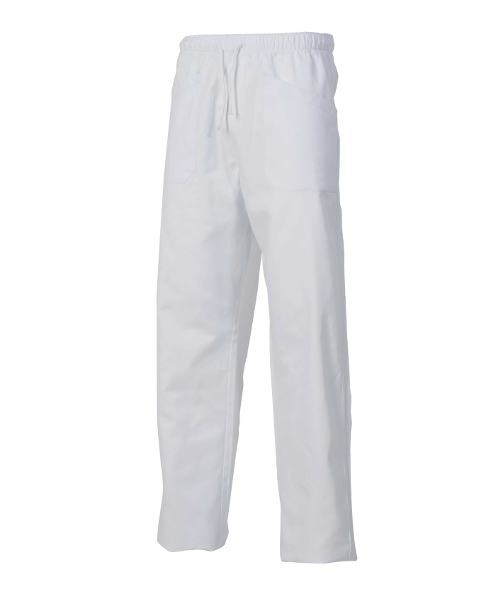 PANTALONE C/ELAST.COTONE BIANCO (XS-2XL)