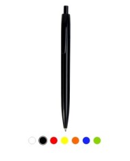 Penna a scatto in plastica, colore fluo - refill blu