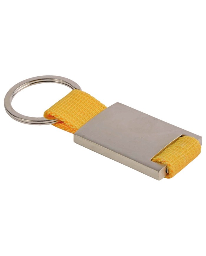 Portachiavi in metallo e nylon confezionato in scatoletta nera