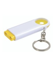 Portachiavi in plastica con gettone per carrello della spesa e luce a 2 led