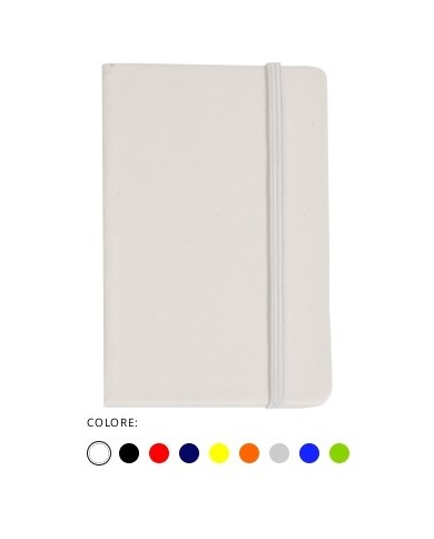 Quaderno in pu con elastico colorato, fogli a righe