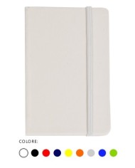 Quaderno in pu con elastico colorato, fogli a righe