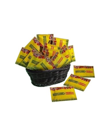 Salvietta rinfrescante in TNT rettangolare profumata alla citronella&geranio 6x8cm 100pz