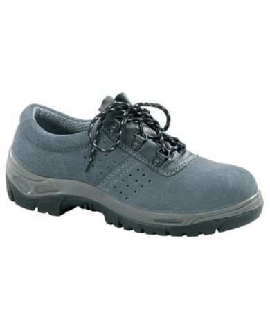 Scarpa Varano S1P SRC bassa in crosta bovina scamosciata puntale e lamina Grigio Tg.35-47