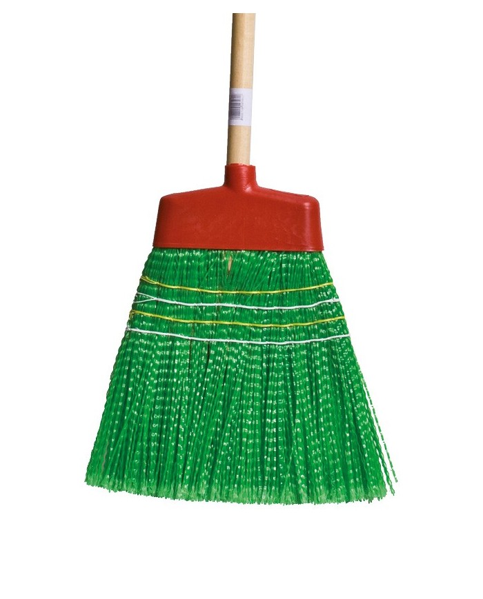 Scopa Primavera polipropilene 4 fili manico pino verniciato 110cm