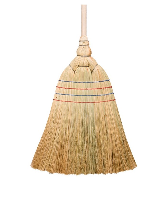 Scopa saggina 4fili Giannina con manico verniciato (Eco)
