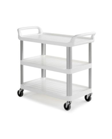 Shelf 3700 Carrello a 3 ripiani in polipropilene con montanti in alluminio (Ruote ø125 mm)