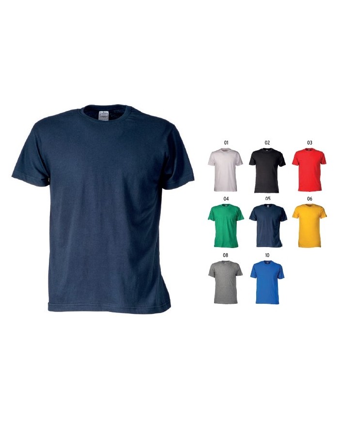 T-shirt da uomo 100% cotone semi pettinato Tg.XS-3XL