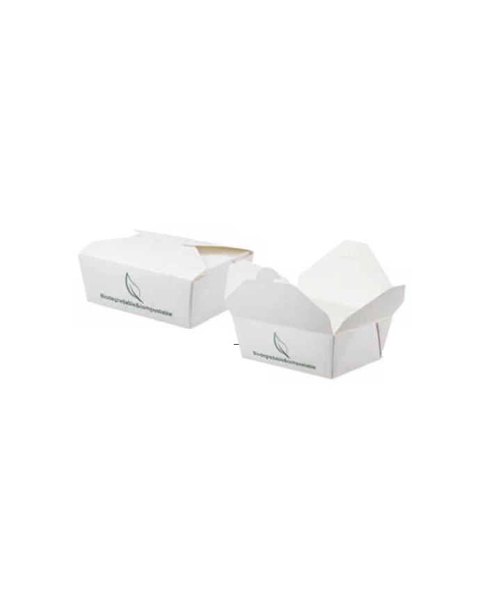 Take away box in carta + PLA 19,7x14x4x6,5cm 1480ml 25pz