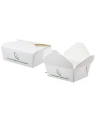 Take away box in carta + PLA 19,7x14x4x6,5cm 1480ml 25pz