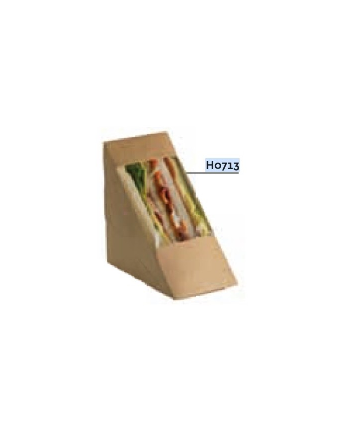 Take away in carta kraft + PE per tramezzino 12,3x7,2x12,3cm 100pz