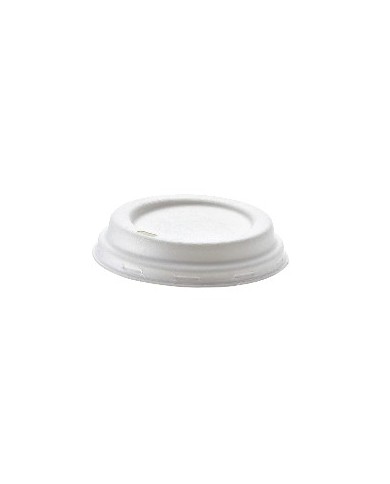 Tappo per bicchiere compostabile in polpa di cellulosa Ø9,3cm 500pz