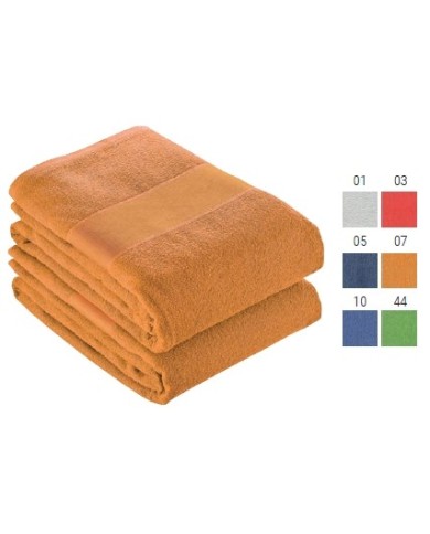 Telo spugna in cotone con banda 8 cm (80x150cm)