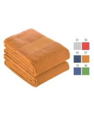 Telo spugna in cotone con banda 8 cm (80x150cm)