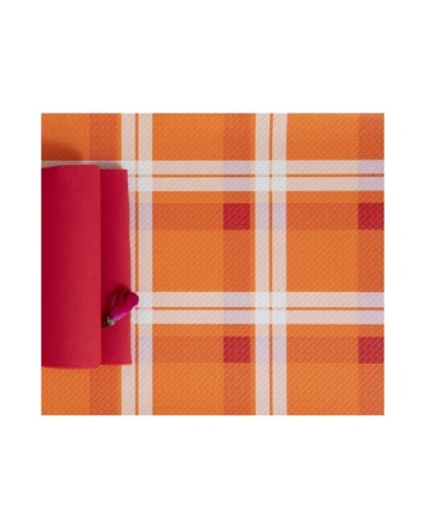 Tovaglia 100x100 Scozzese Arancio/Rosso 50pzx5