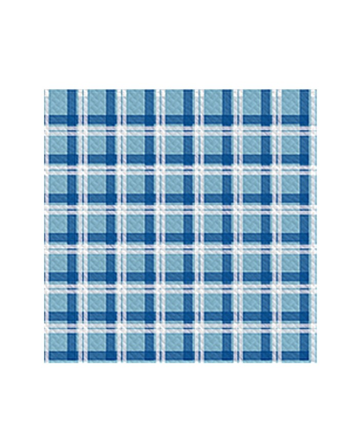 Tovaglia 100x100 Scozzese Celeste/Blu 50pzx5