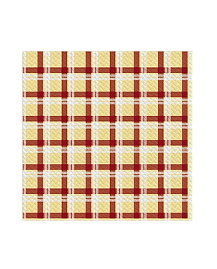 Tovaglia 100x100 Scozzese Champagne/Bordeaux 50pzx5