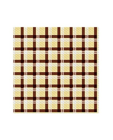 Tovaglia 100x100 Scozzese Champagne/Nero 50pzx5