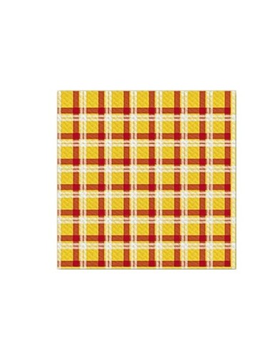 Tovaglia 100x100 Scozzese Giallo/Rosso 50pzx5