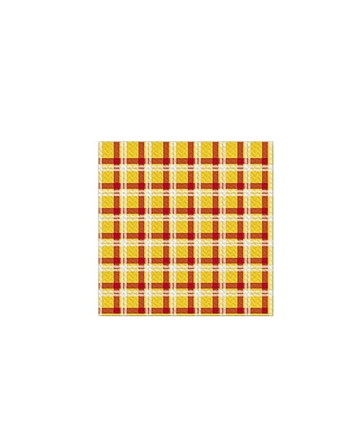 Tovaglia 100x100 Scozzese Giallo/Rosso 50pzx5