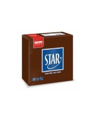 Tovagliolo 38X38 Star microcollato cioccolata 2V 40pzx30