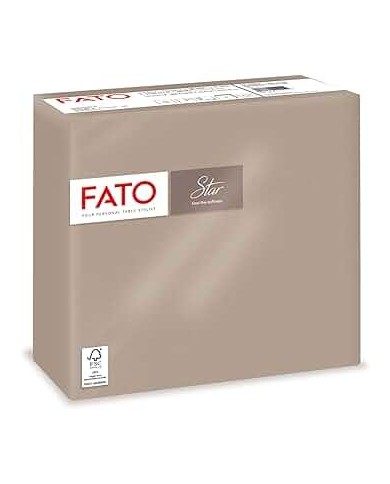 Tovagliolo 38X38 Star microcollato Tortora 2V 40pzx30