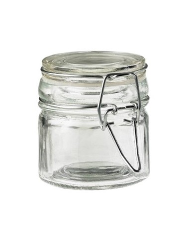 Vasetto in vetro con chiusura ermetica Ø6x7cm 100ml 12pz