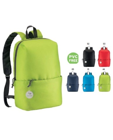 Zaino in poliestere senza PVC con quattro tasche, spallacci regolabili