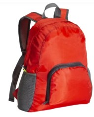 Zaino pieghevole in poliestere ripstop 210D, richiudibile in una tasca