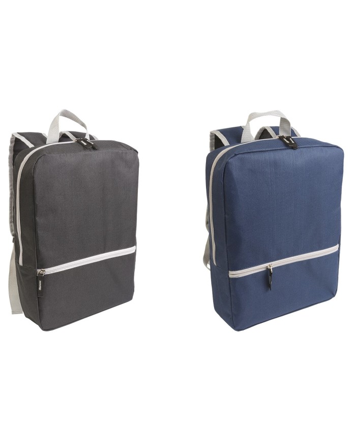 Zaino porta computer in poliestere 600D con 2 tasche. Schienale e spallacci imbottiti --Fine serie--