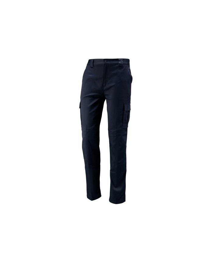 DENVER Pantalone multitasche in tessuto blu con ginocchia rinforzate Taglie: XS-4XL