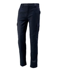 DENVER Pantalone multitasche in tessuto blu con ginocchia rinforzate Taglie: XS-4XL