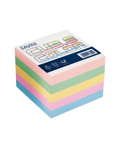 Foglietti Cubo mix colori soft 95 x 95mm 80gr 750 fogli Favini