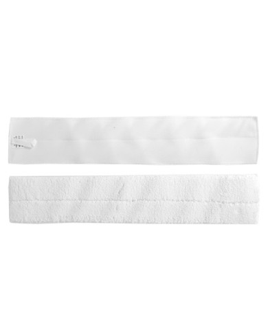 Frangia in microfibra per polvere bianca con velcro 60x11 cm