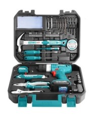 Valigetta con trapano avvitatore 127 accessori Total