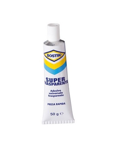 Adesivo Supertrasparente universale 50 gr trasparente Bostik
