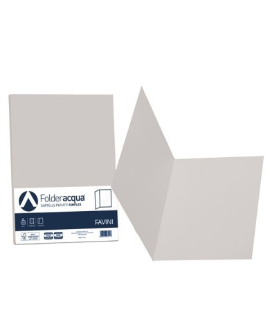 Cartelline semplici Luce 200gr 25x34cm bianco Favini conf. 50 pezzi