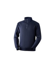 ANNISTON Felpa half zip 60% cotone 40% poliestere blu S-XXXL